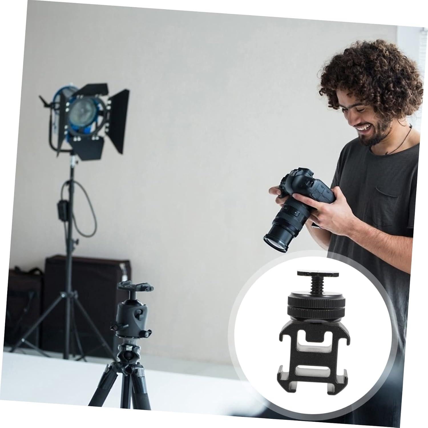 Adaptador de Zapata Fría Jojofuny para Cámara y Micrófonos