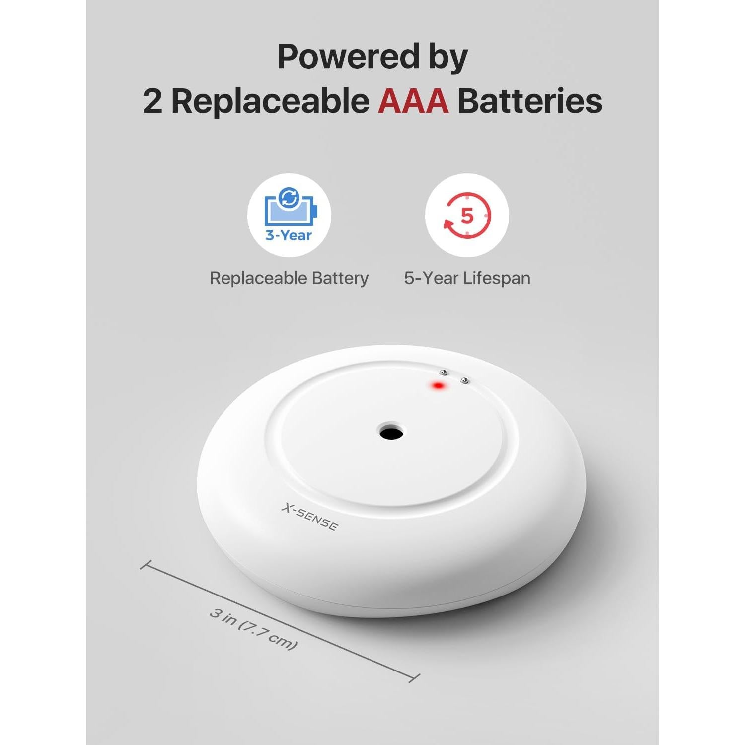 Detector de Fugas de Agua Wi-Fi X-Sense SWS54, 3 Sensores