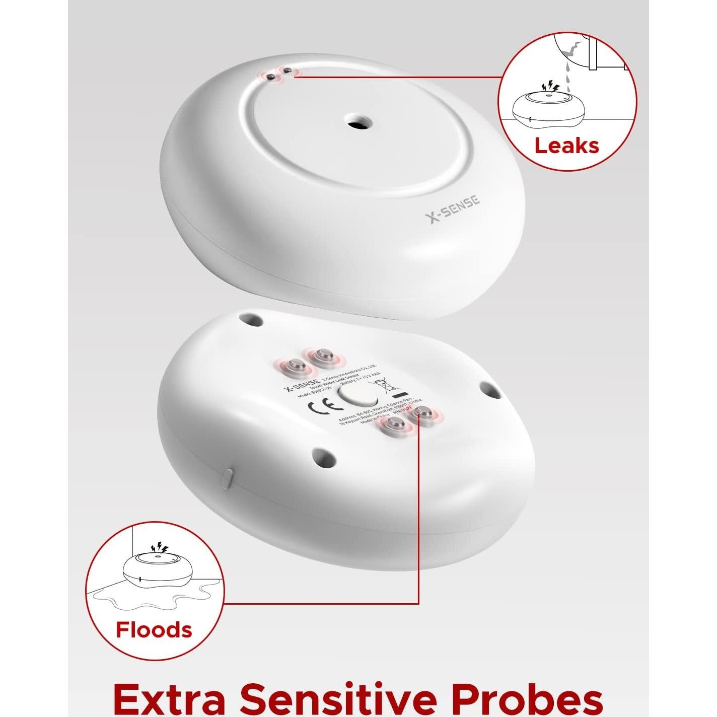 Detector de Fugas de Agua Wi-Fi X-Sense SWS54, 3 Sensores