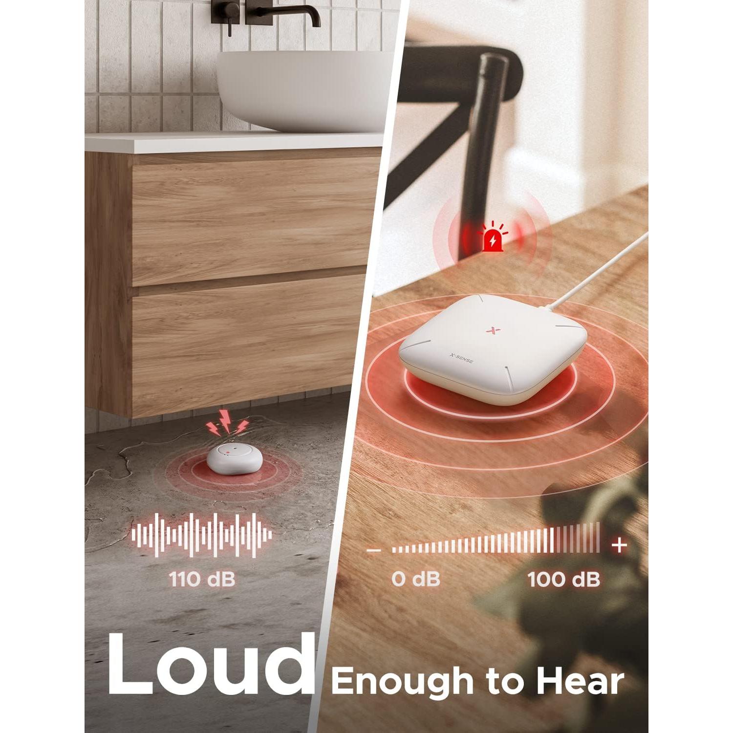 Detector de Fugas de Agua Wi-Fi X-Sense SWS54, 3 Sensores