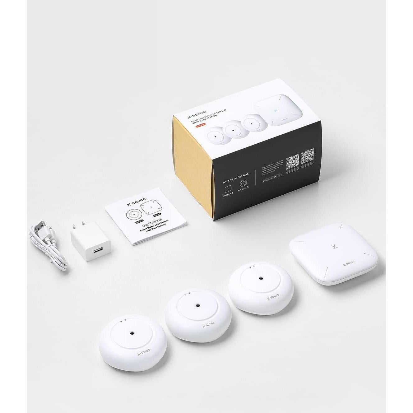 Detector de Fugas de Agua Wi-Fi X-Sense SWS54, 3 Sensores