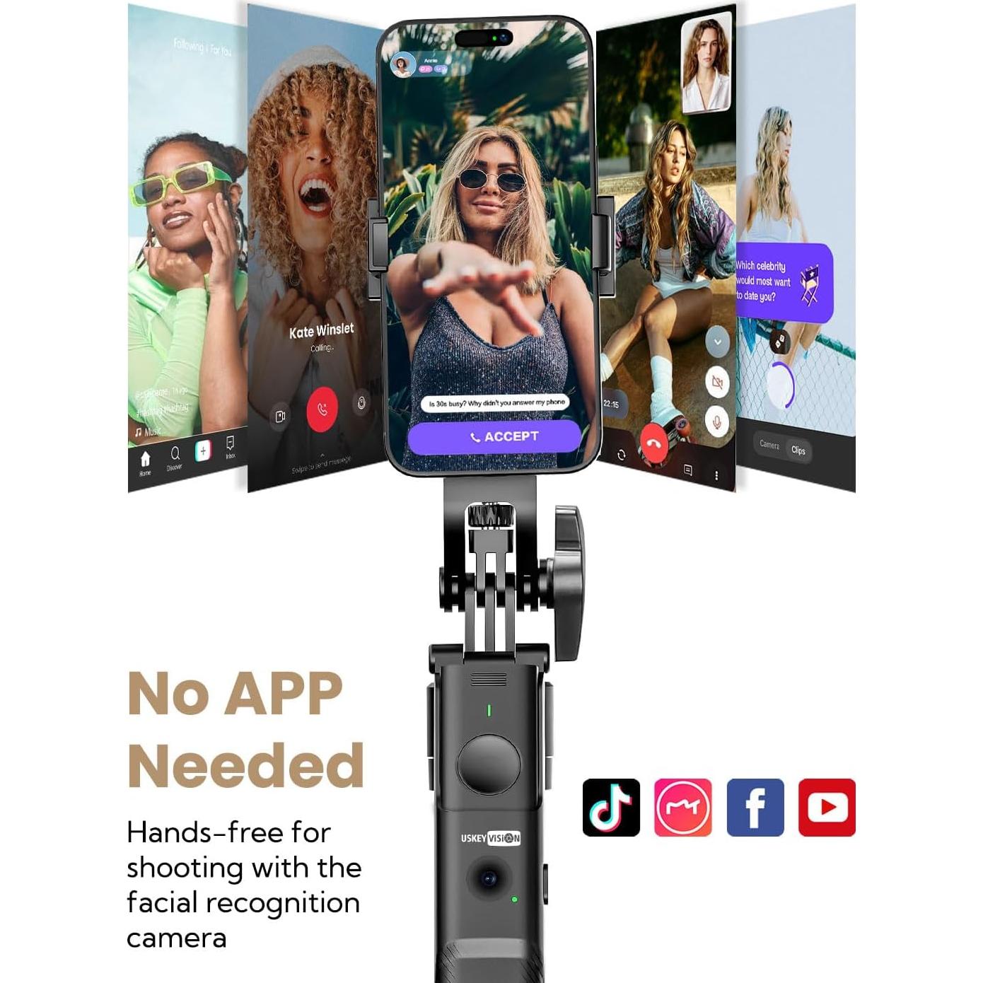 Trípode Automático USKEYVISION para Smartphone 68" Negro