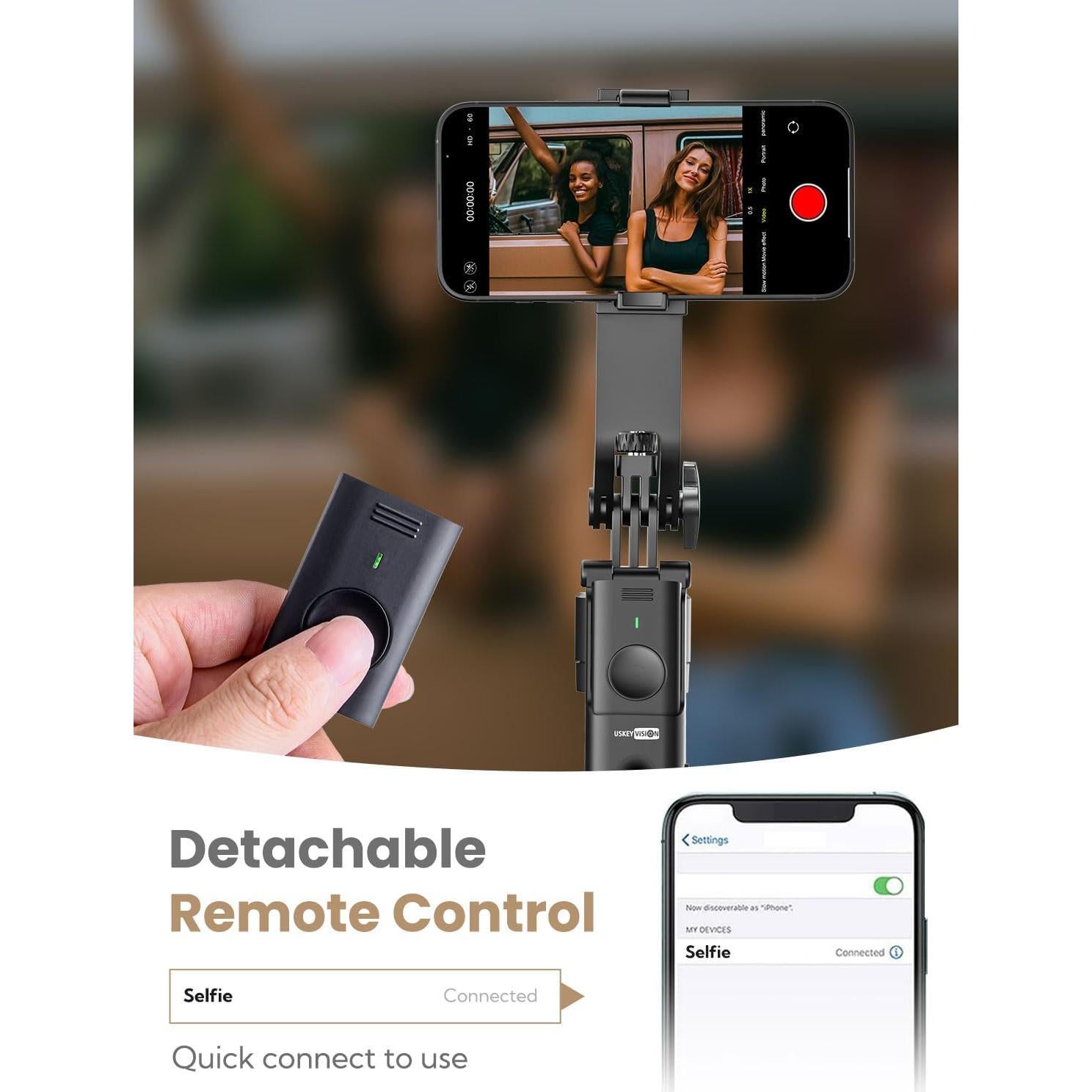 Trípode Automático USKEYVISION para Smartphone 68" Negro