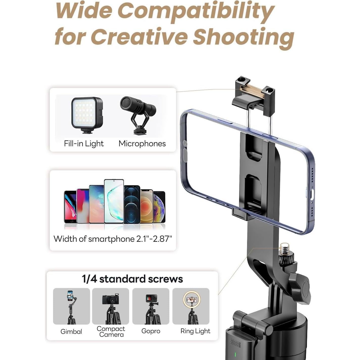 Trípode Automático USKEYVISION para Smartphone 68" Negro