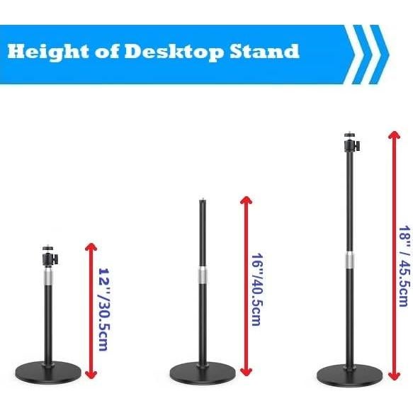 Soporte de Luz de Anillo Acetaken 10 Pulgadas Ajustable para Webcam