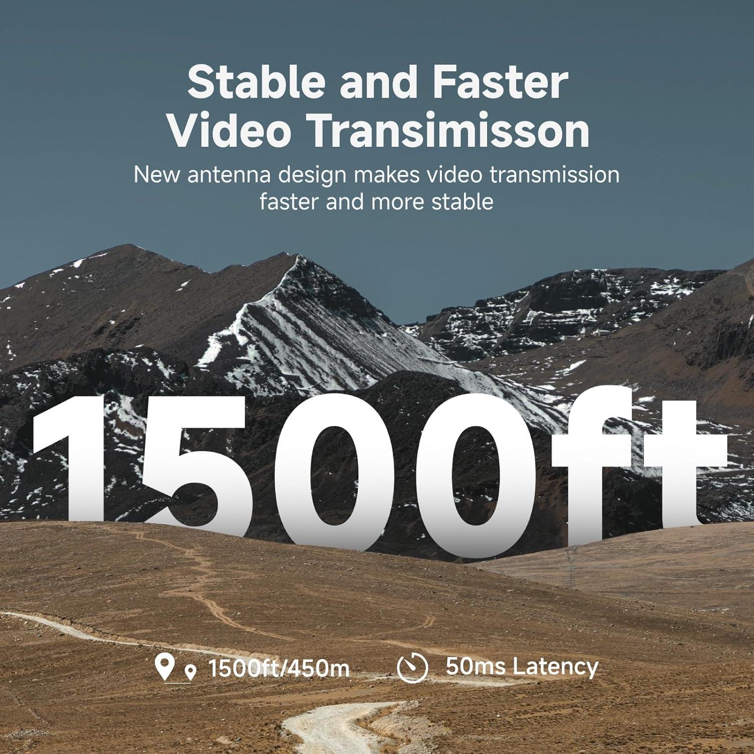 Accsoon CineView 2 SDI Wireless Video Transmission System, 1500ft/450m Range 50ms Latency, HDMI Transmitter and Receiver, UVC for Live Streaming, 4 App Monitoring Compatible with CineView HE/SE/Quad