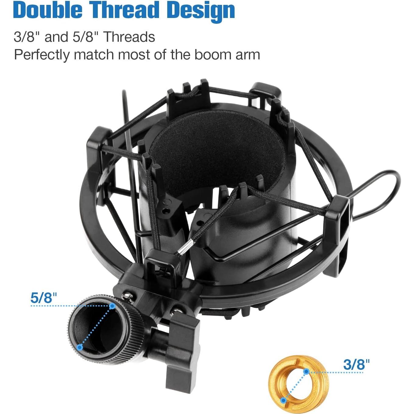 Soporte de choque Wibond AT2020 con filtro pop para micrófono