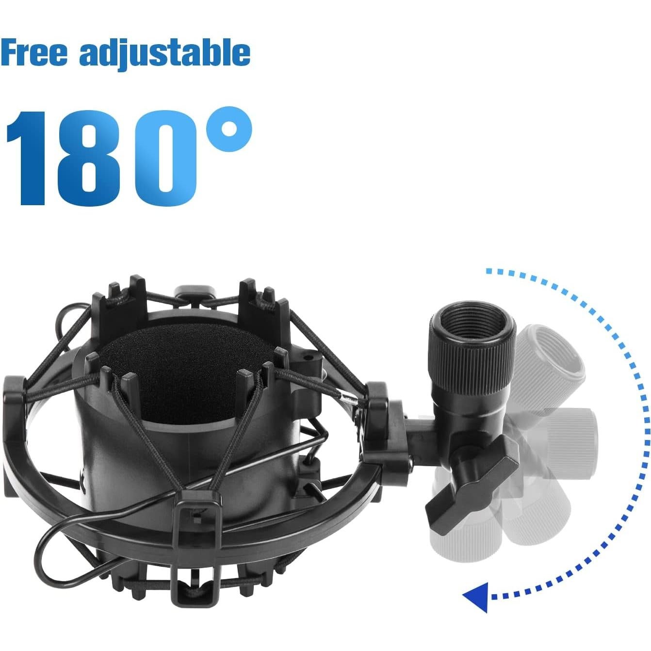 Soporte de choque Wibond AT2020 con filtro pop para micrófono