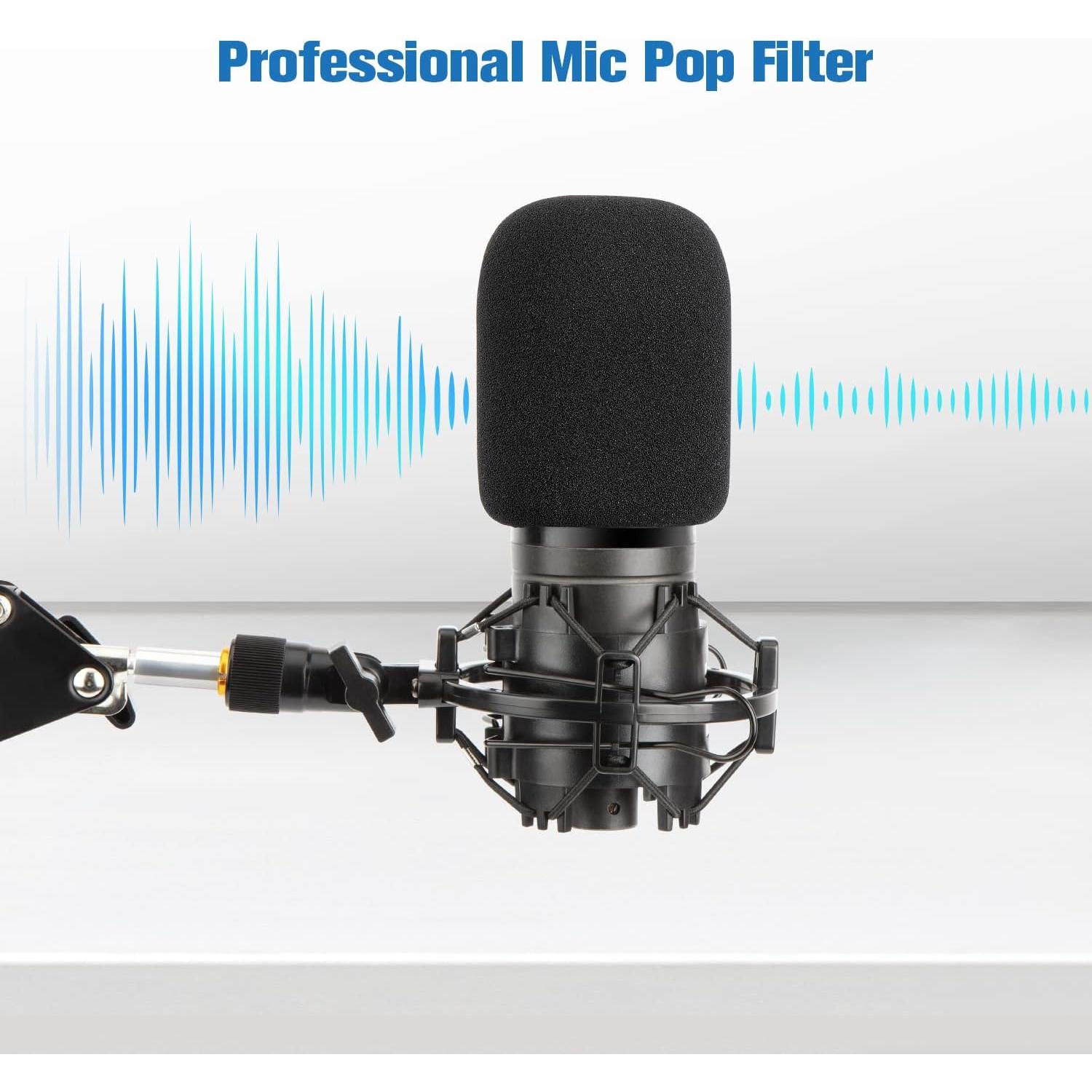 Soporte de choque Wibond AT2020 con filtro pop para micrófono