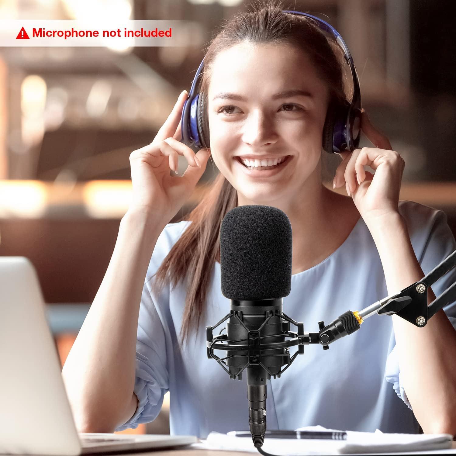 Soporte de choque Wibond AT2020 con filtro pop para micrófono