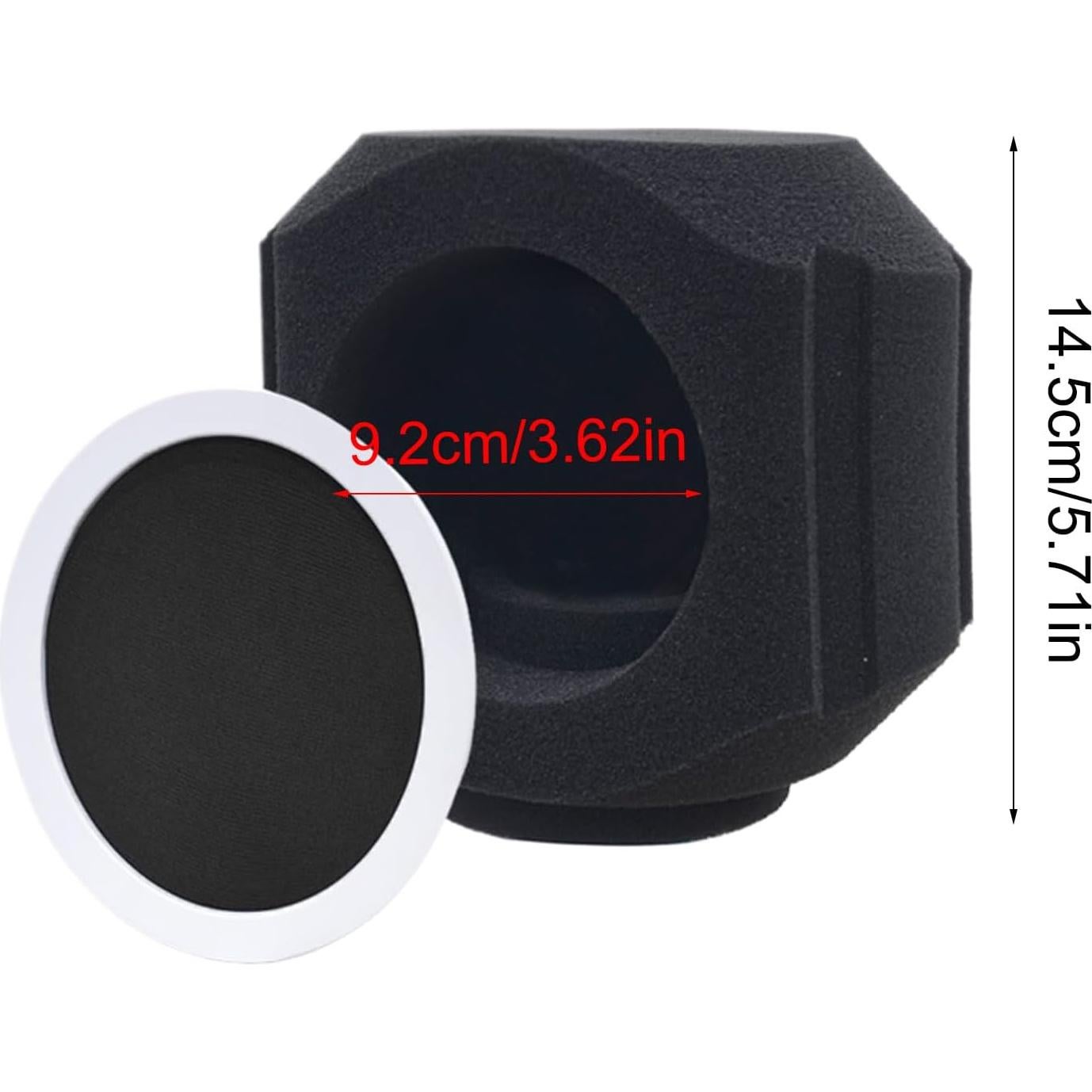 Escudo Acústico para Micrófono - Aislante de Sonido Negro