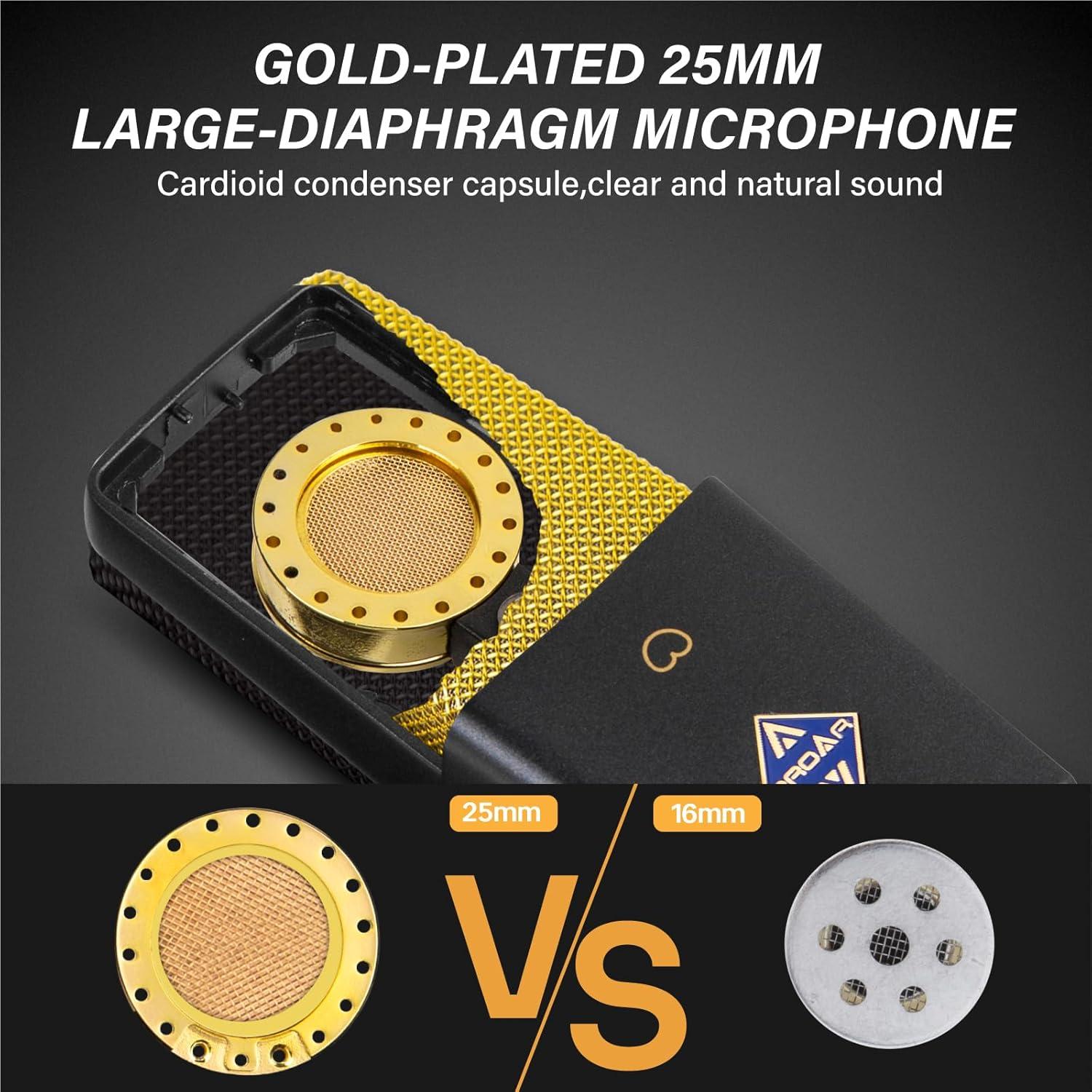 Micrófono de Estudio PROAR C414 XLR 25mm Cardioide para PC