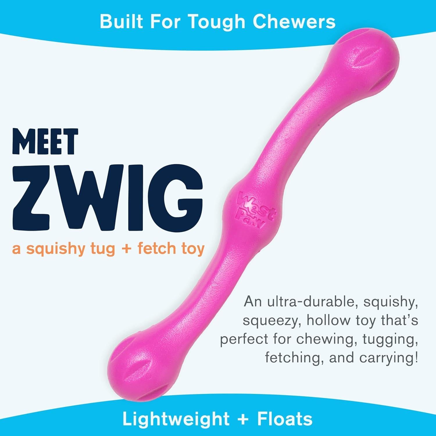 Juguete para Perros West Paw Zogoflex Zwig Rosa 34.9 cm