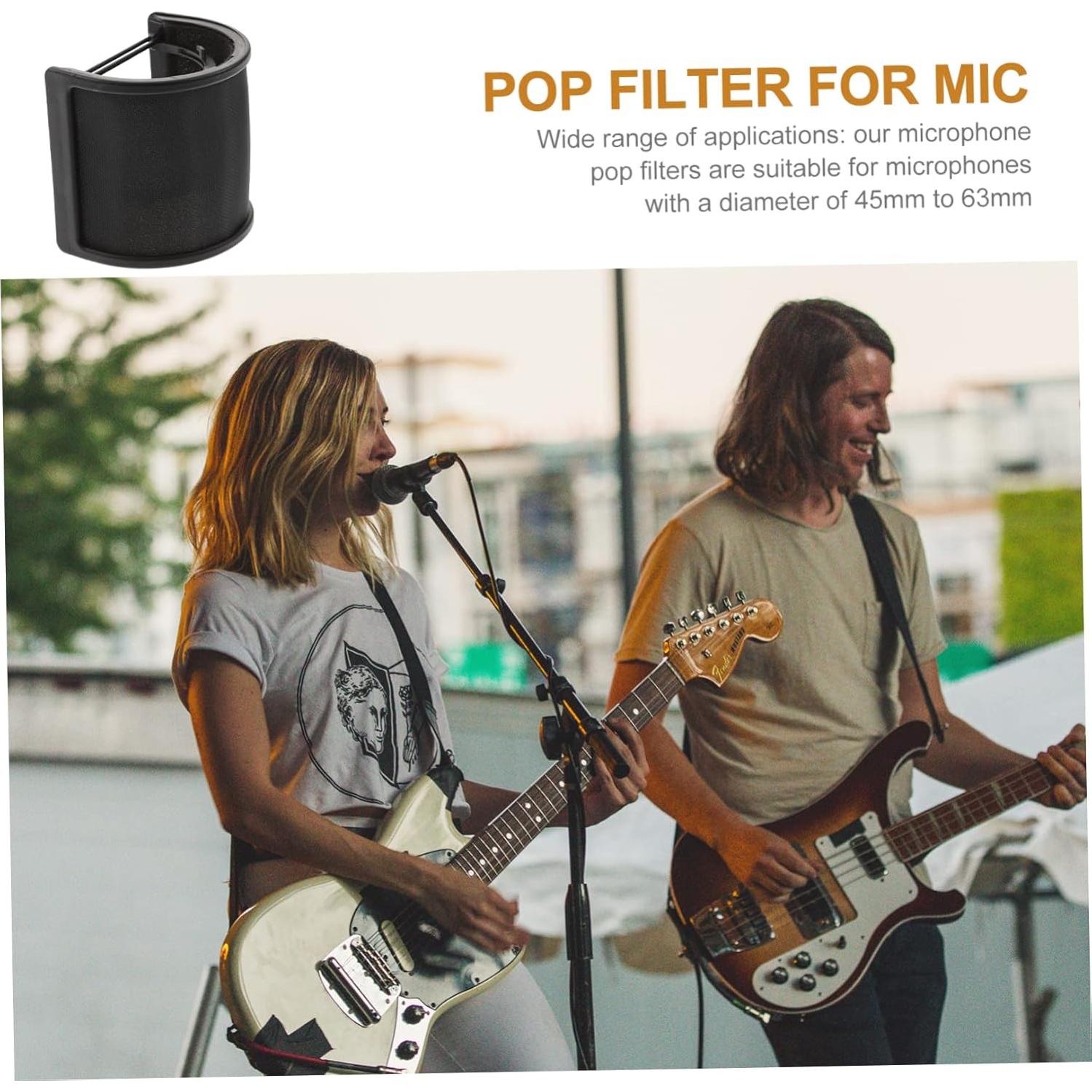 Filtro Pop Garneck Negro para Micrófono 8x7.2cm Aislante