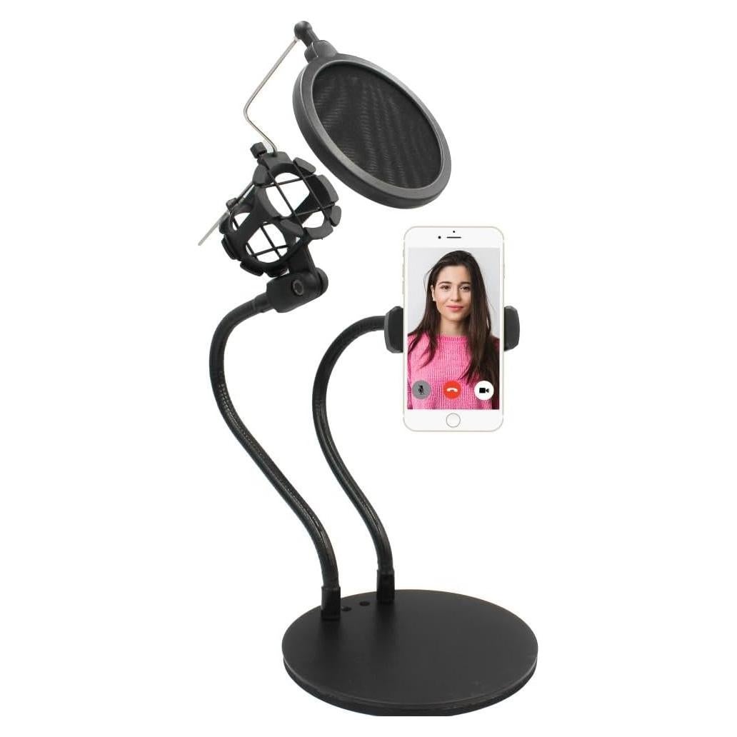 Soporte para Teléfono y Micrófono 2 en 1 Technical Pro