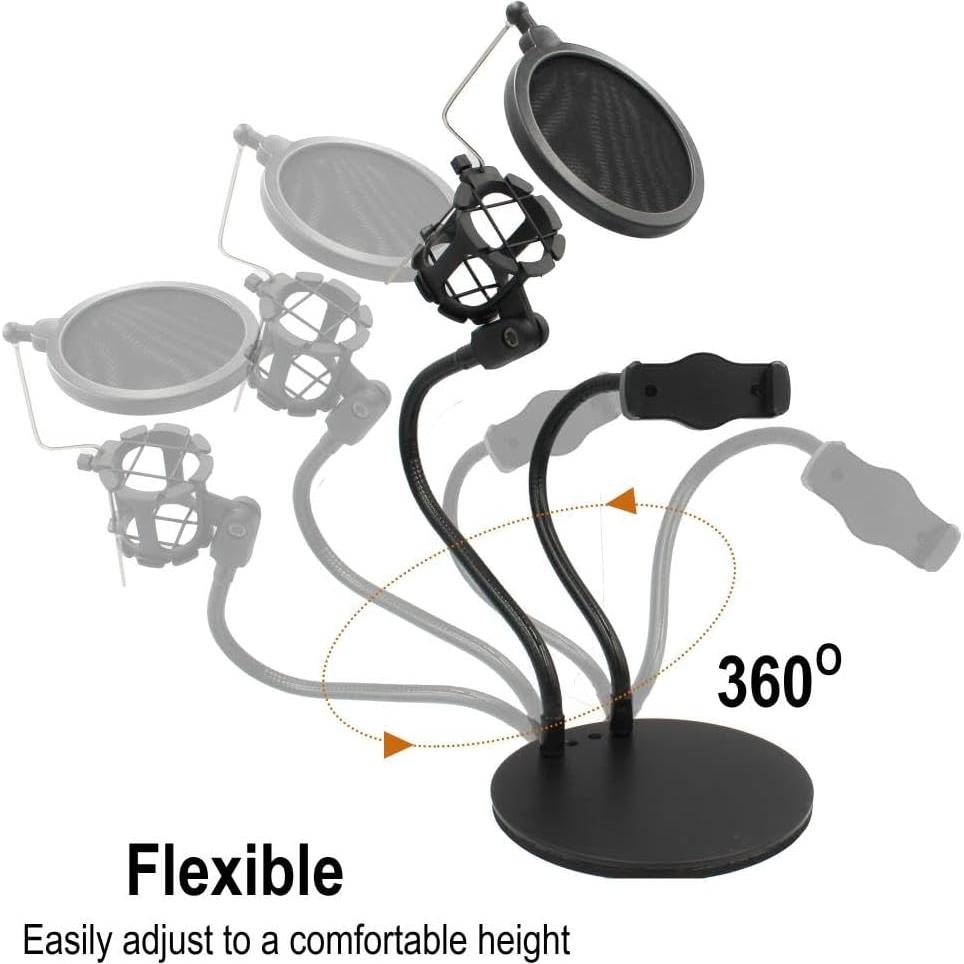Soporte para Teléfono y Micrófono 2 en 1 Technical Pro