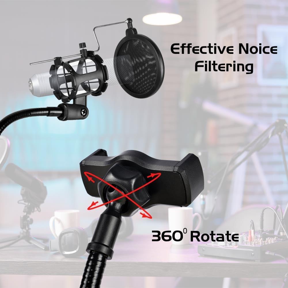 Soporte para Teléfono y Micrófono 2 en 1 Technical Pro