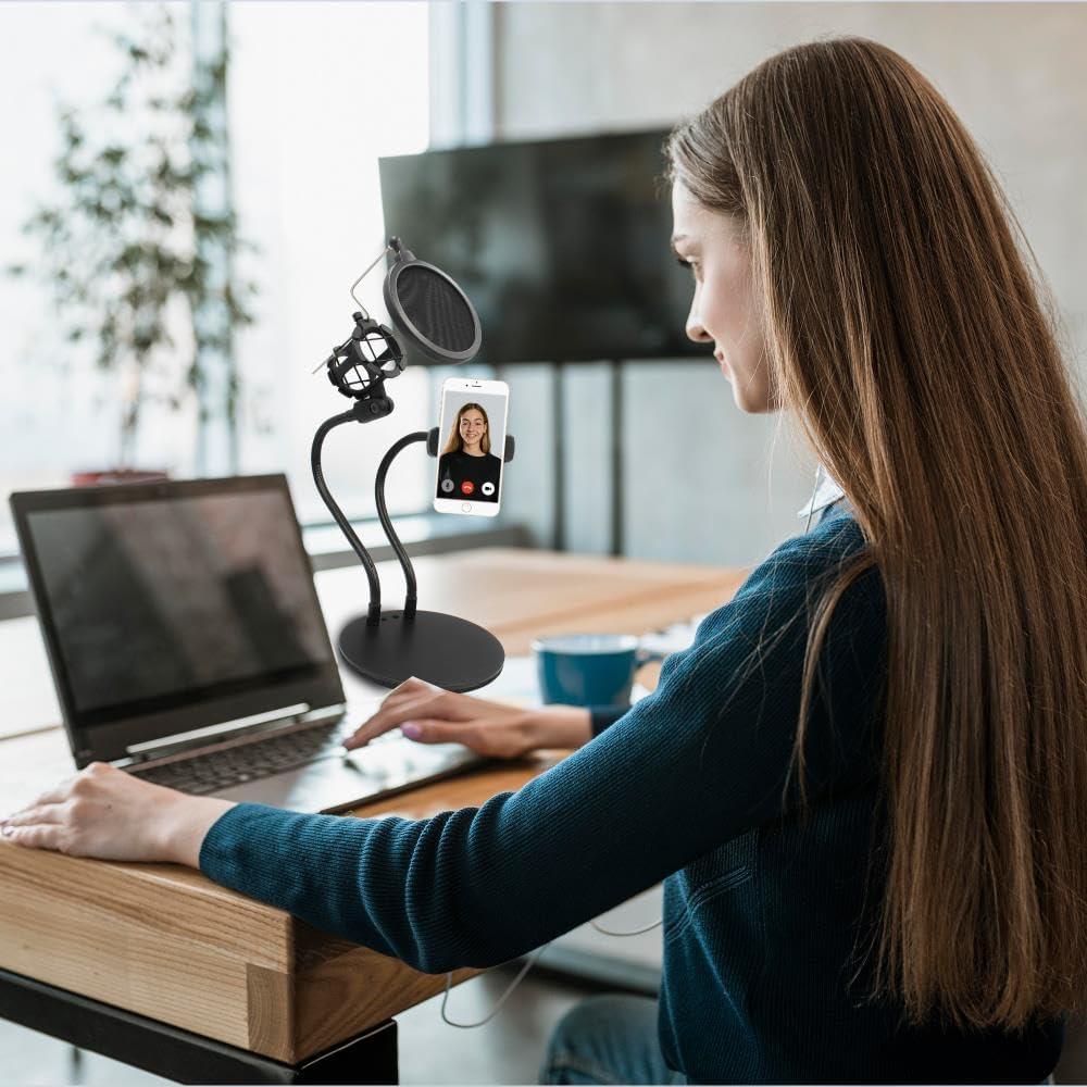 Soporte para Teléfono y Micrófono 2 en 1 Technical Pro