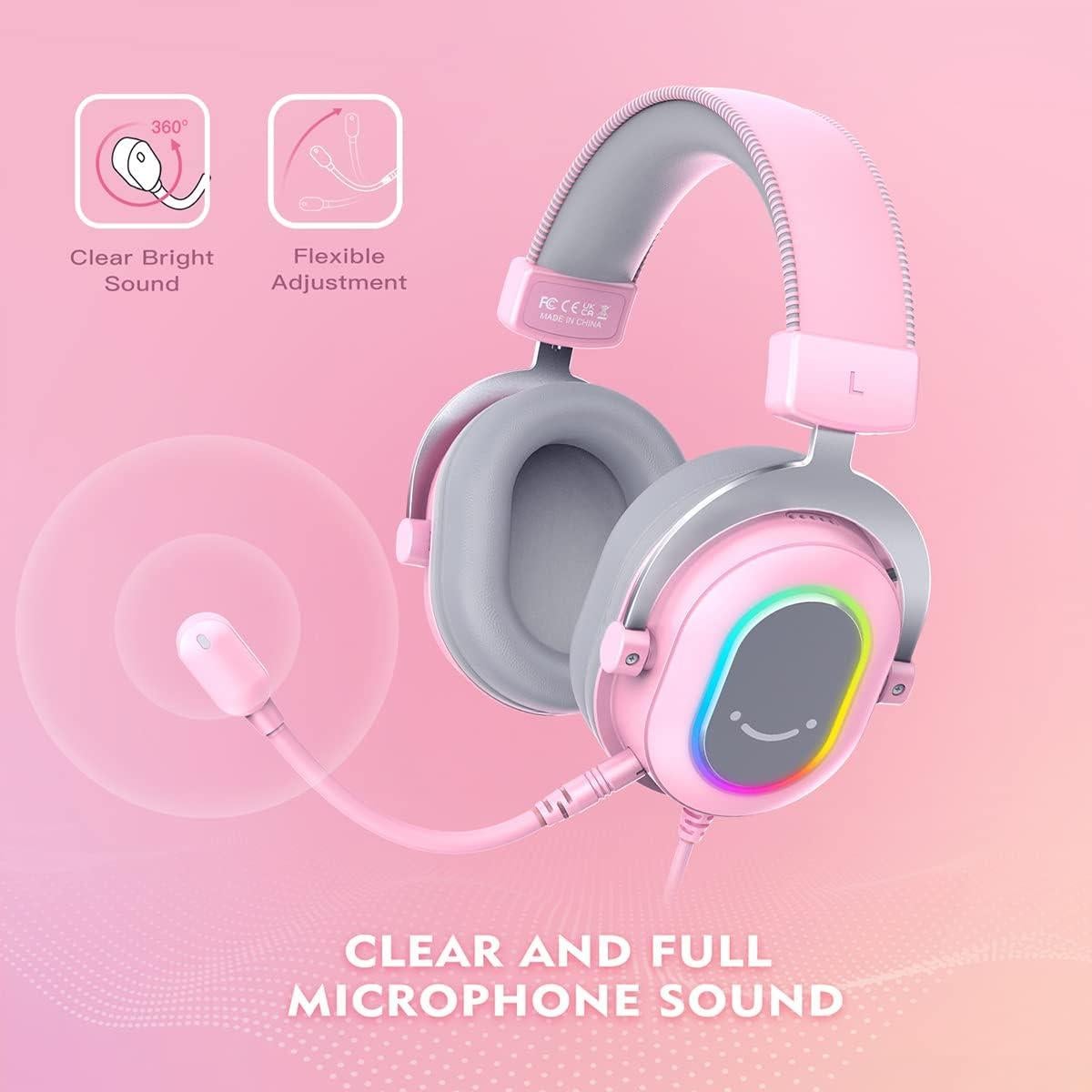 Micrófono USB FIFINE AmpliGame + Auriculares RGB 7.1