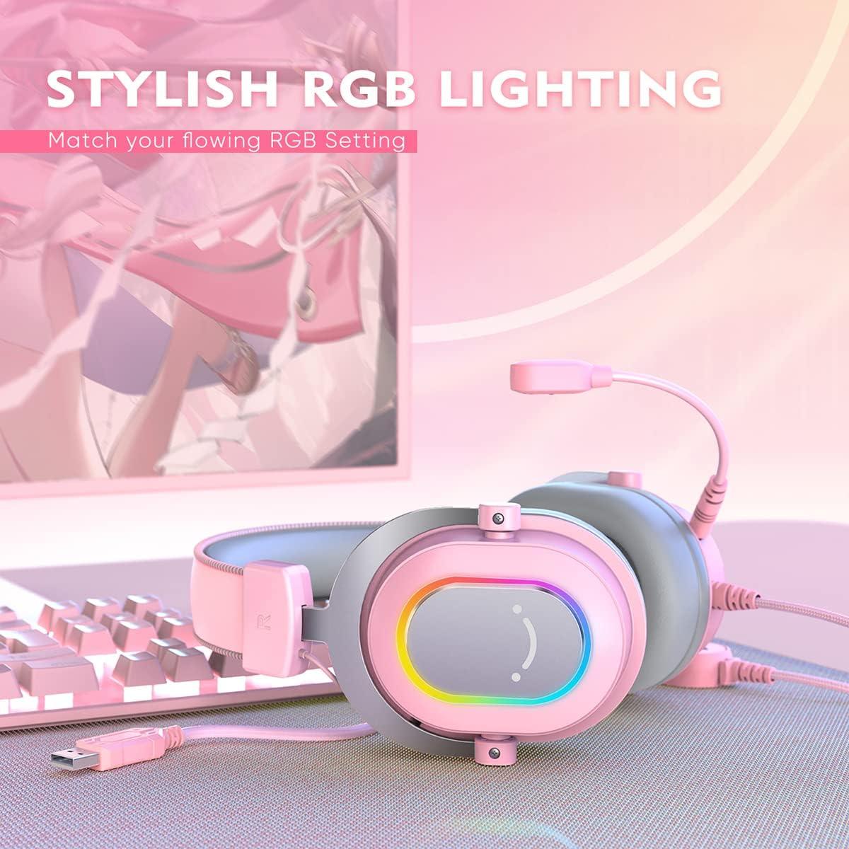 Micrófono USB FIFINE AmpliGame + Auriculares RGB 7.1