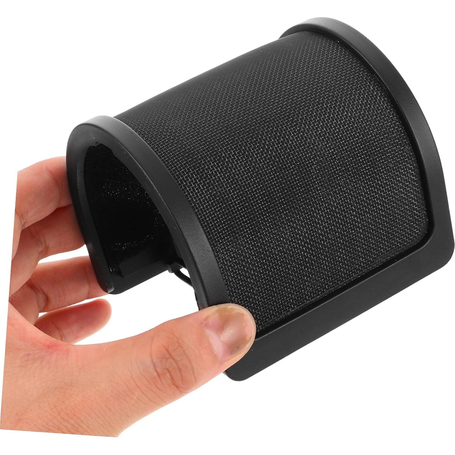 Filtro Pop Doble Capa U Negro para Micrófono - Aislamiento Ruido