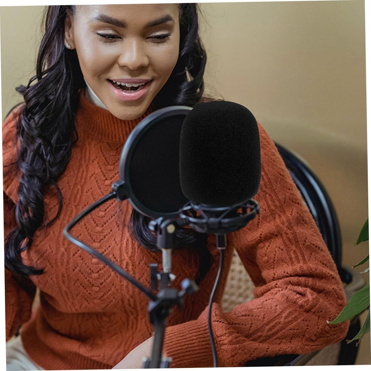 3 Fundas Protectores de Micrófono de Esponja Negras HZ23GVI