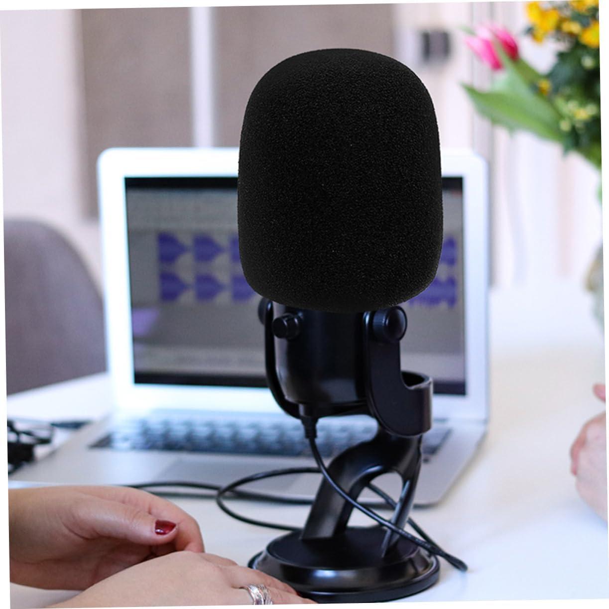 3 Fundas Protectores de Micrófono de Esponja Negras HZ23GVI