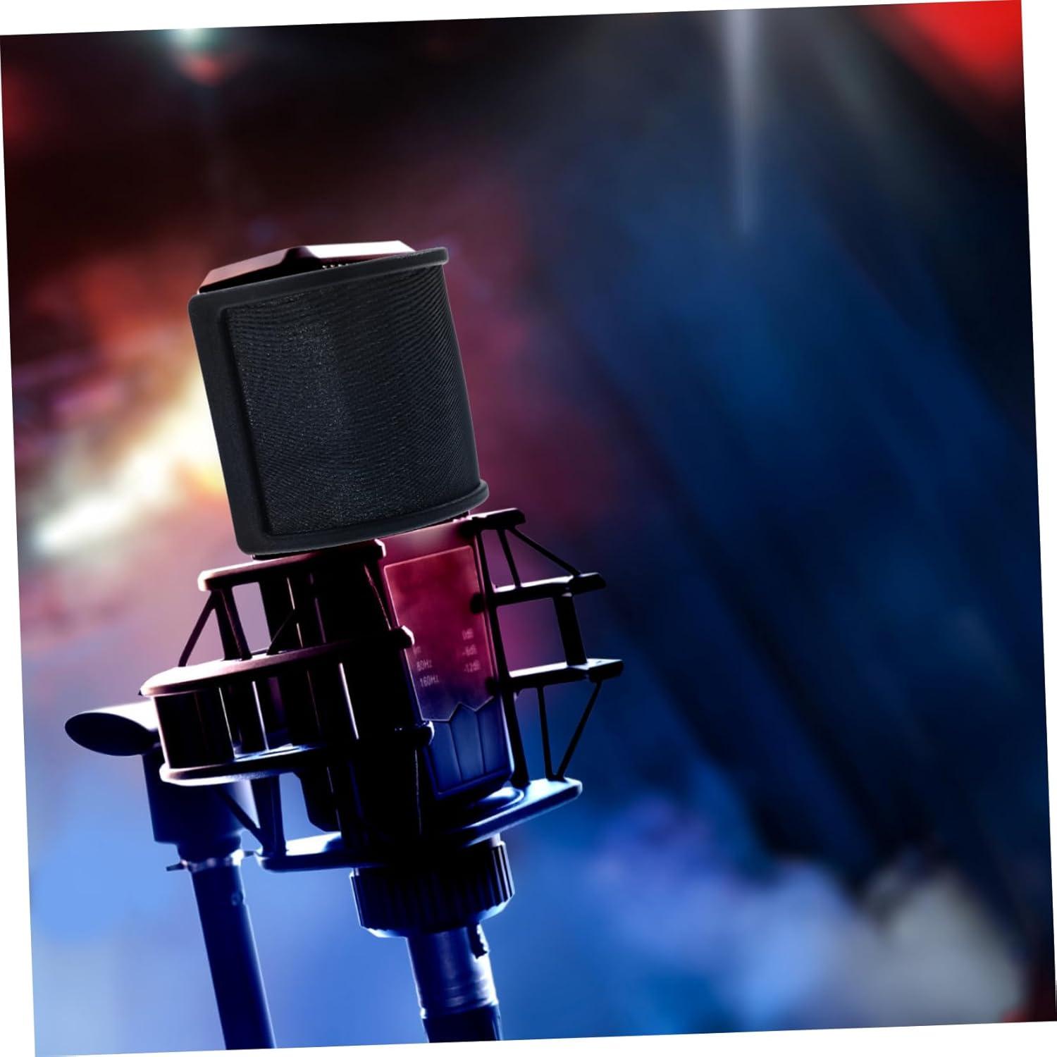 Filtro de micrófono Gadpiparty Pop Negro 8x7.2cm Antiviento