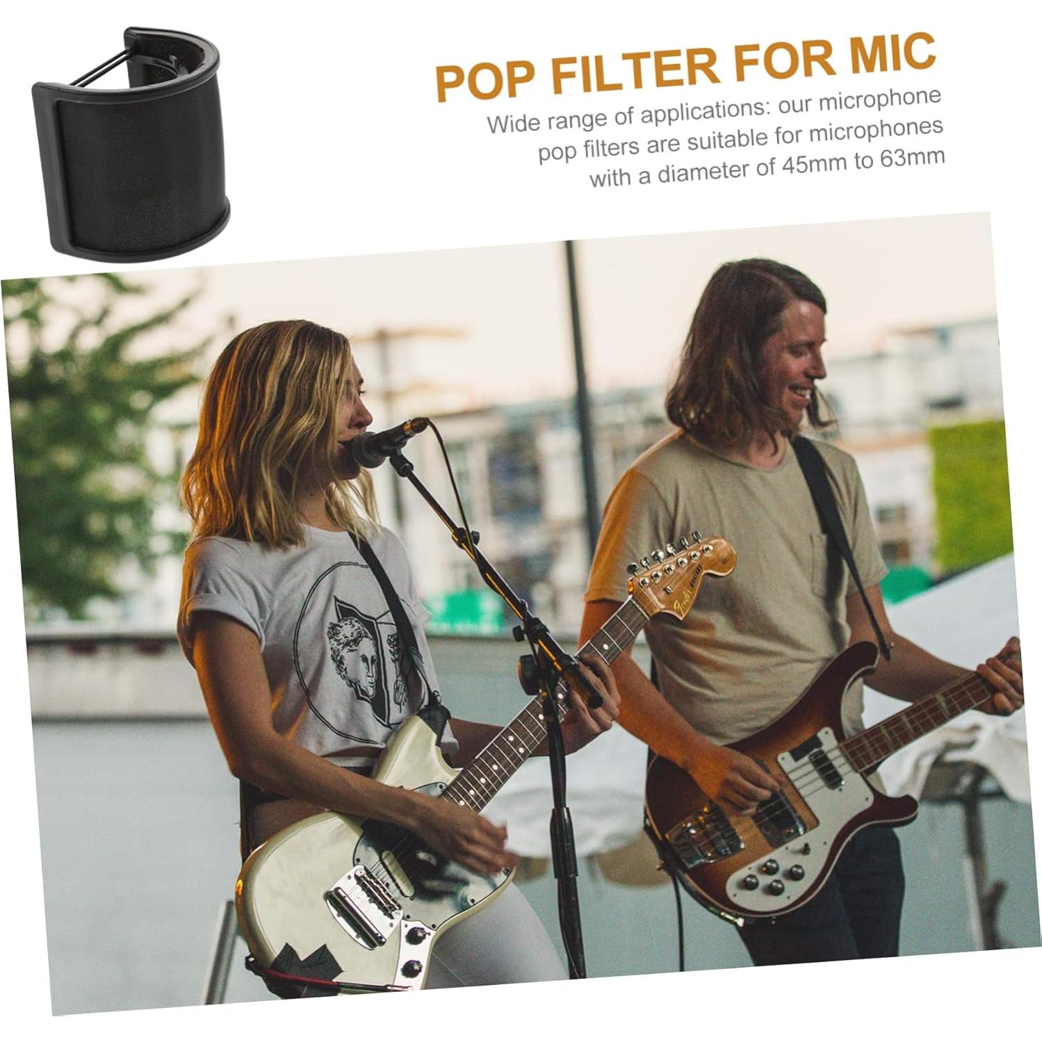 Filtro de micrófono Gadpiparty Pop Negro 8x7.2cm Antiviento