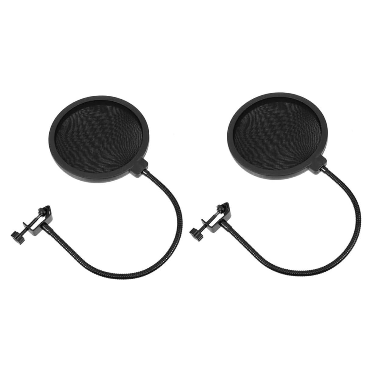 2 Piezas Cubierta de Parabrisas para Micrófono Mano Negro