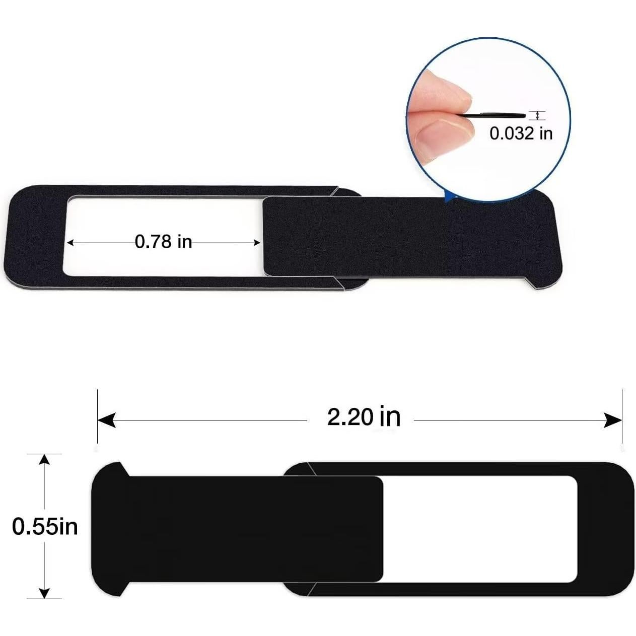 Cubierta deslizante para cámara YOOWAY - 3 Paquetes - Negro