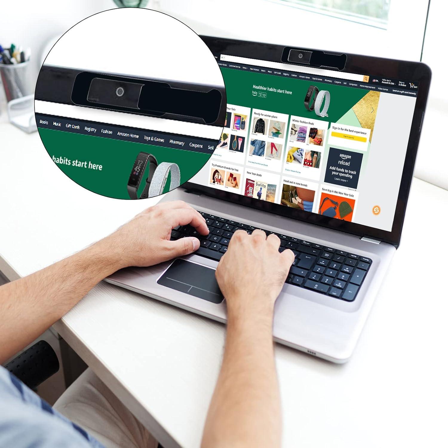 Cubierta de Webcam ZYAOTWQZ 3 Piezas Protección Privacidad Negro