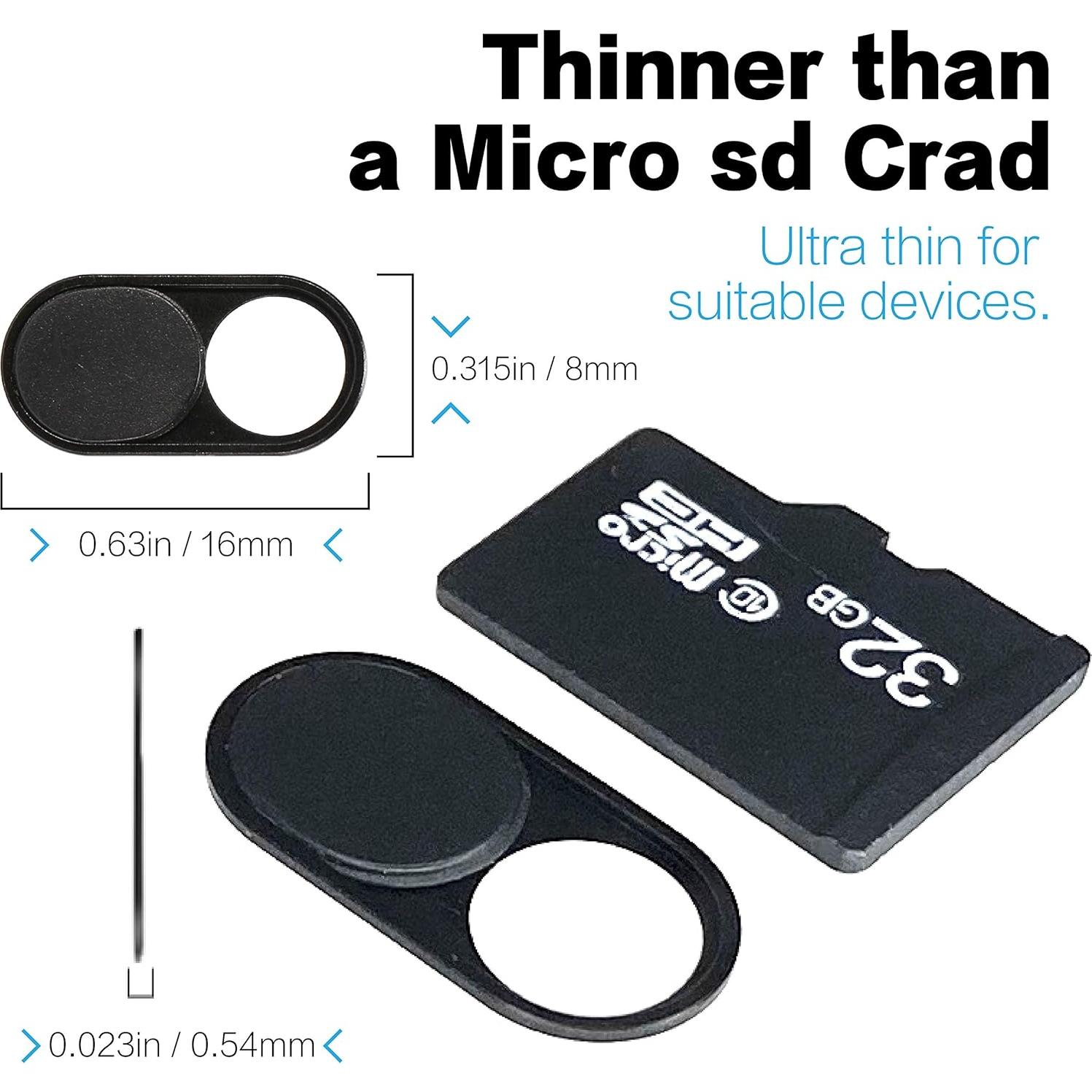 Cubierta de Webcam Deslizante imluckies 6 Pcs Metal 0.05 cm