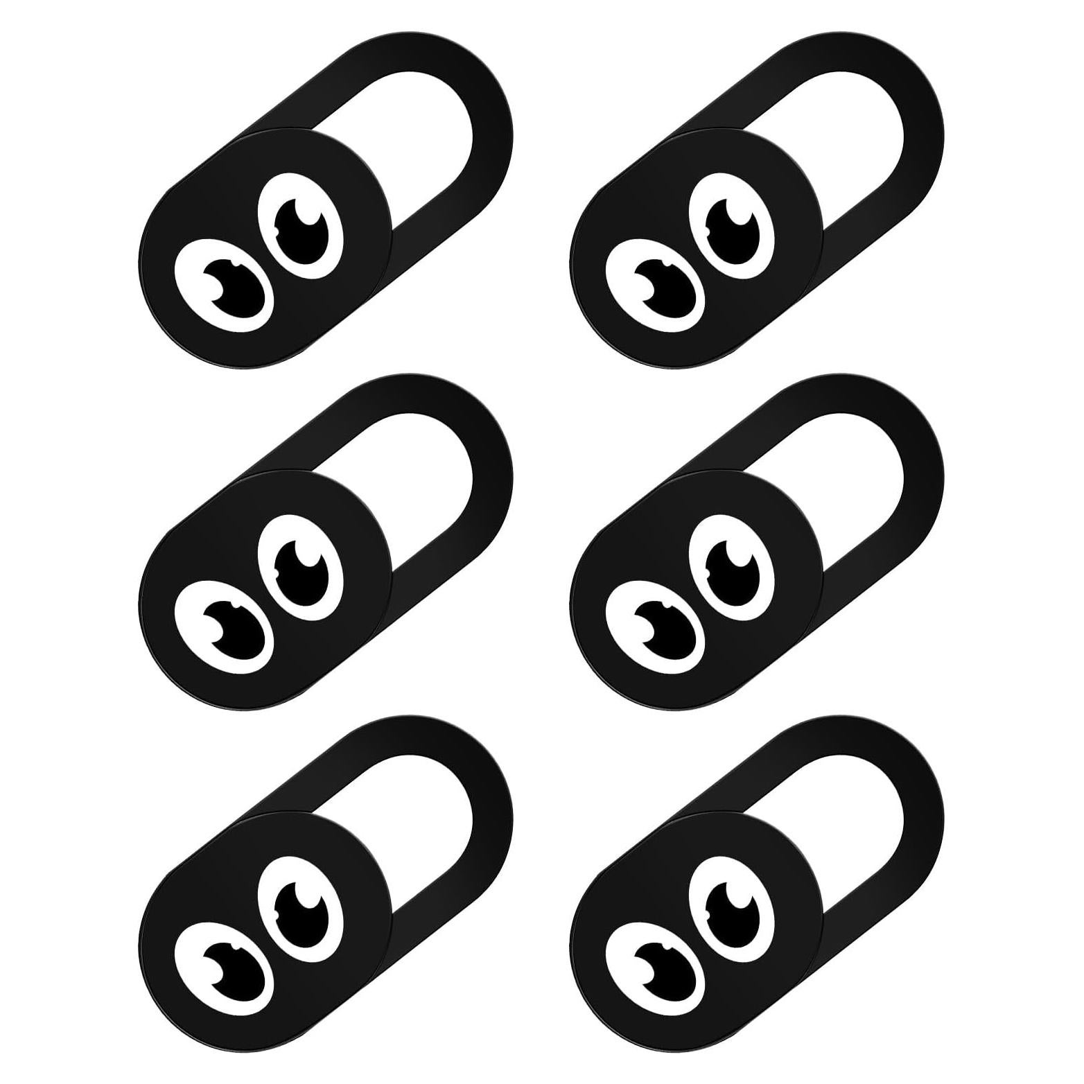 Cubierta de Cámara Web Deslizante 8 Piezas Psyqtsuary - Negro