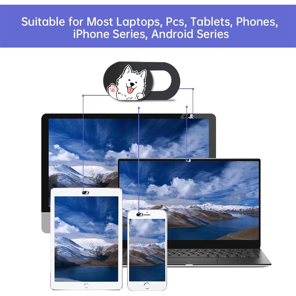 Cubierta de Cámara para Laptop DR. PANDACAT Hug-Me-Dog 3-Pack