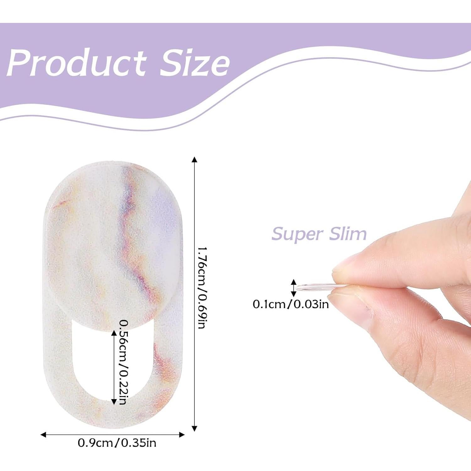 Cubierta de Privacidad Webcam JIYIN 8 Piezas Mármol Ultra Fina