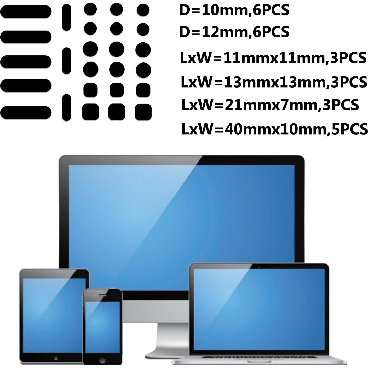 Cubiertas de Webcam APeiSi 26 Piezas Reutilizables Negro