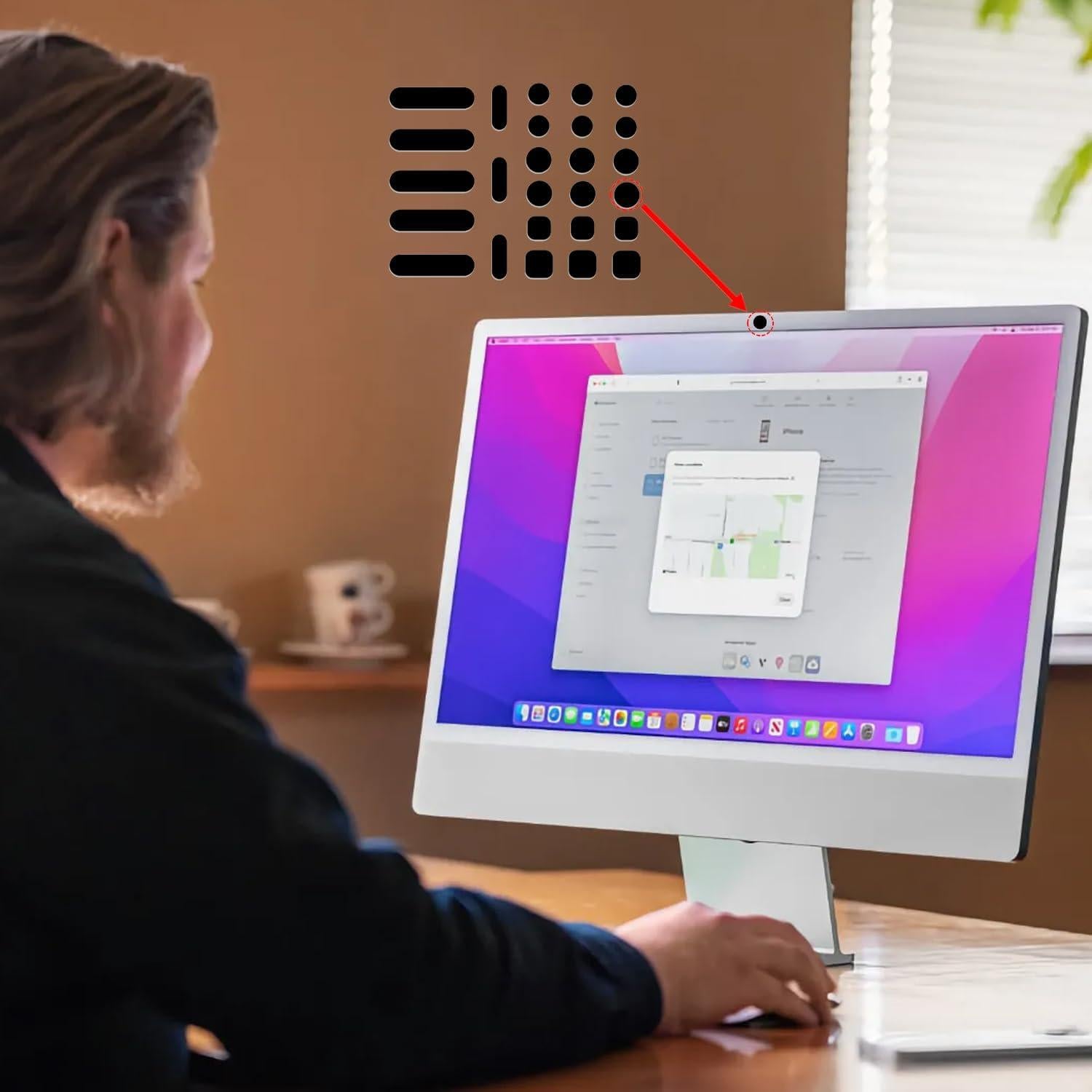 Cubiertas de Webcam APeiSi 26 Piezas Reutilizables Negro