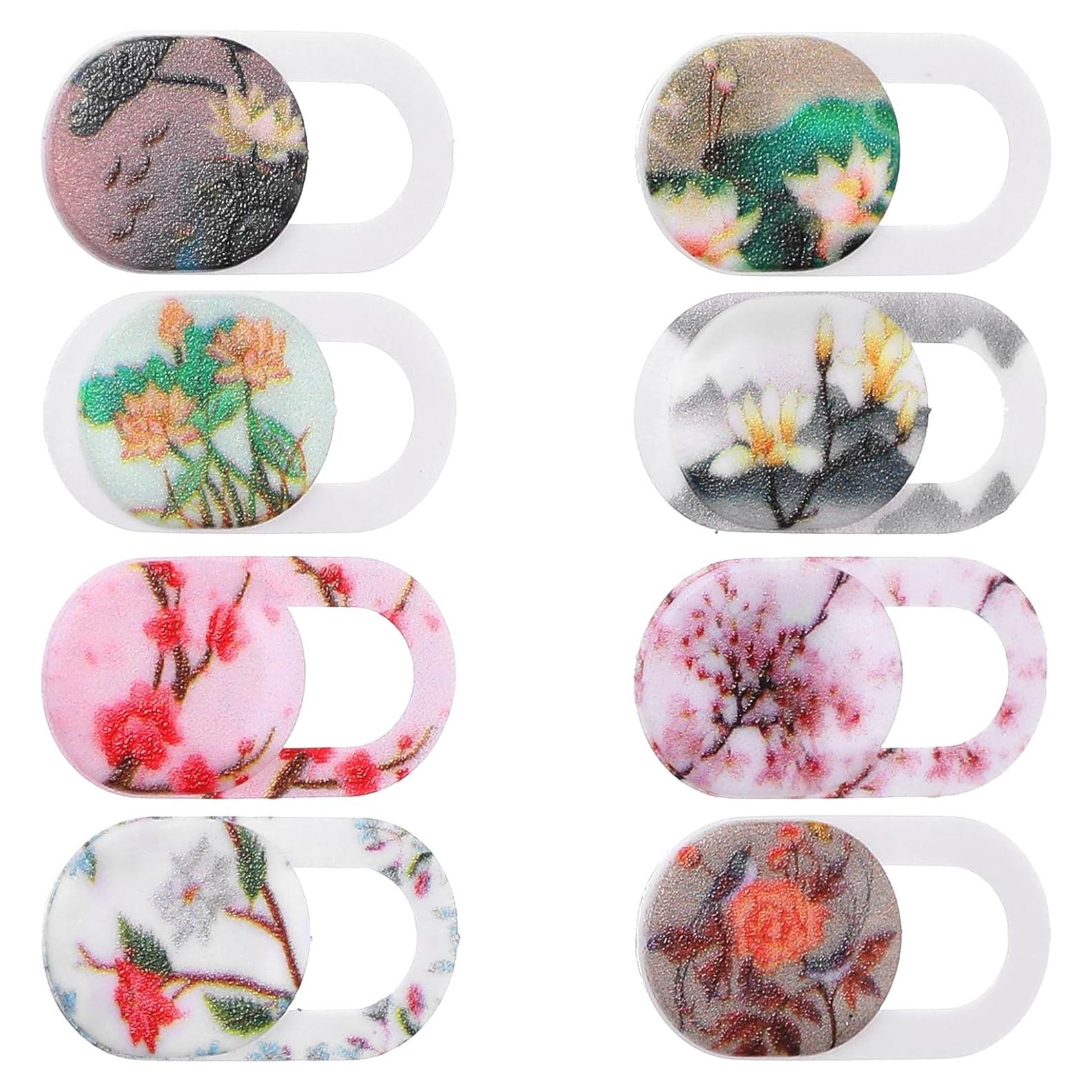 Cubierta de Webcam 8PCS Yuanchu Patrón Floral 0.08cm