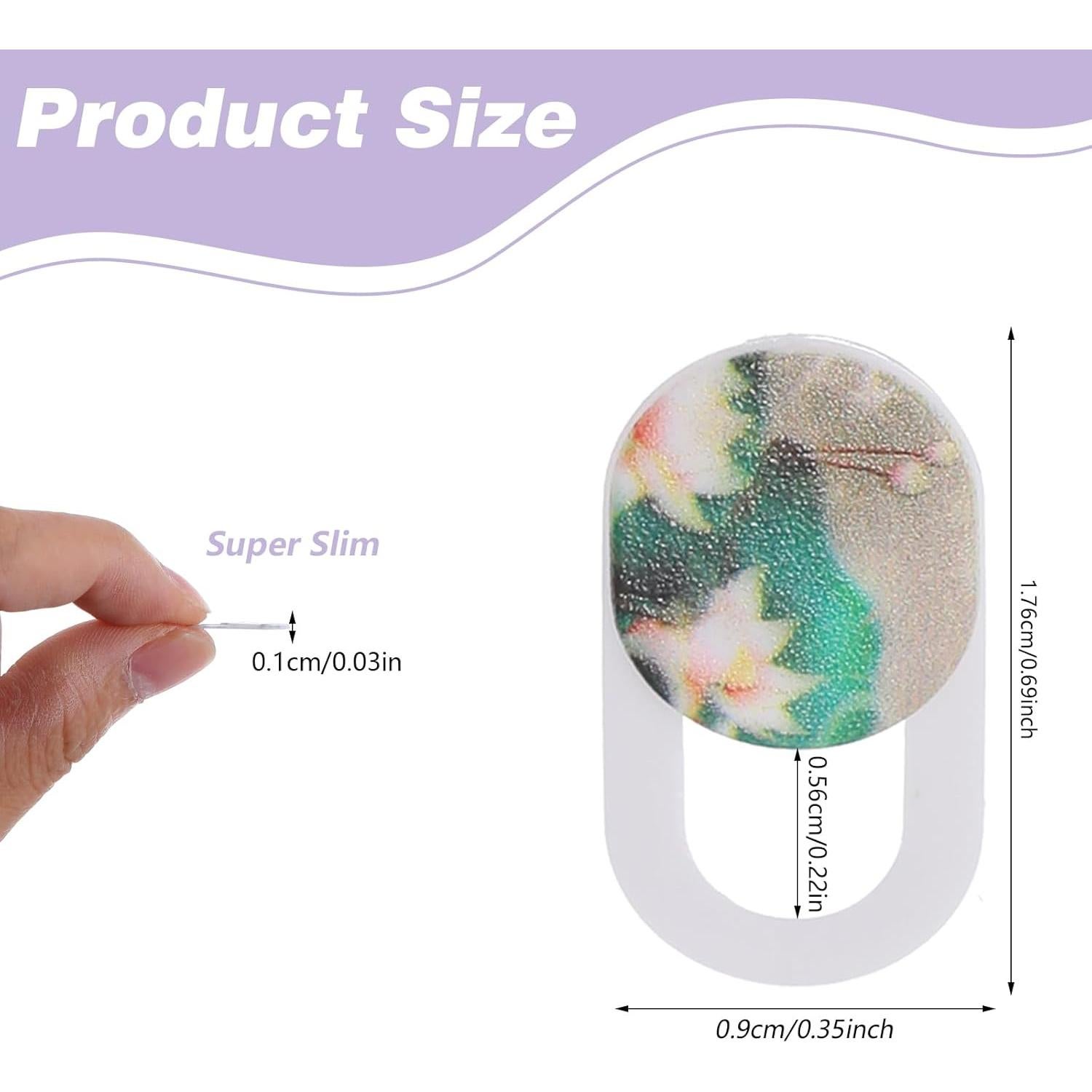 Cubierta de Webcam 8PCS Yuanchu Patrón Floral 0.08cm