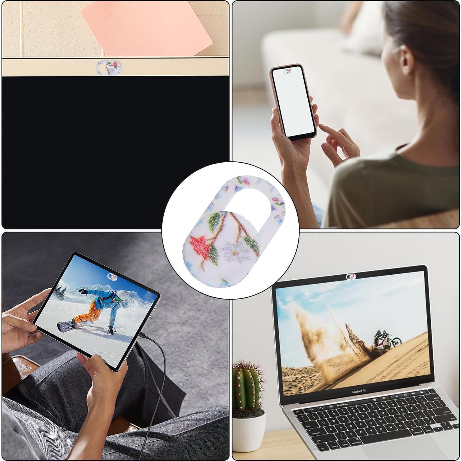 Cubierta de Webcam 8PCS Yuanchu Patrón Floral 0.08cm