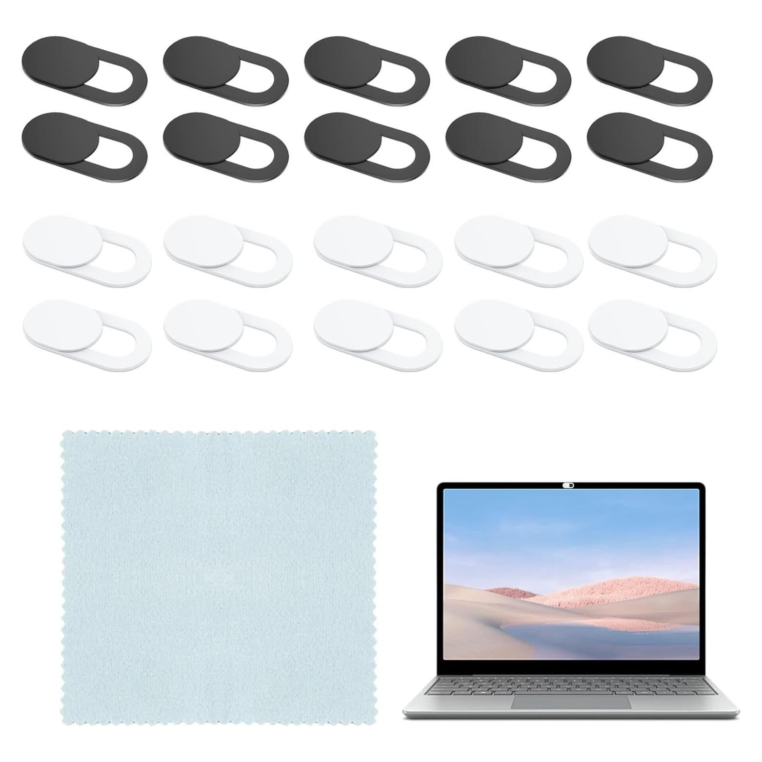 Cubierta de Webcam HexinYigjly 20 Pcs Ultra Delgada ABS