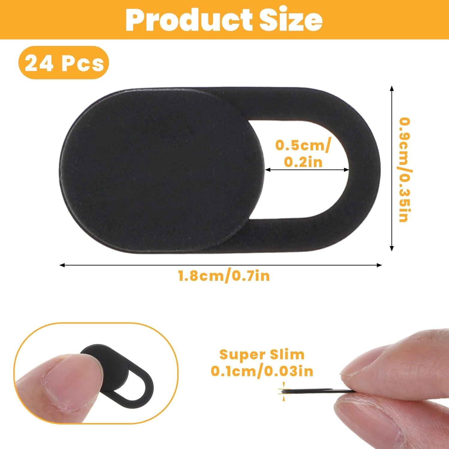 24 Pcs Cubierta de Webcam HJZHII Ultra Fina 1.8x0.9cm