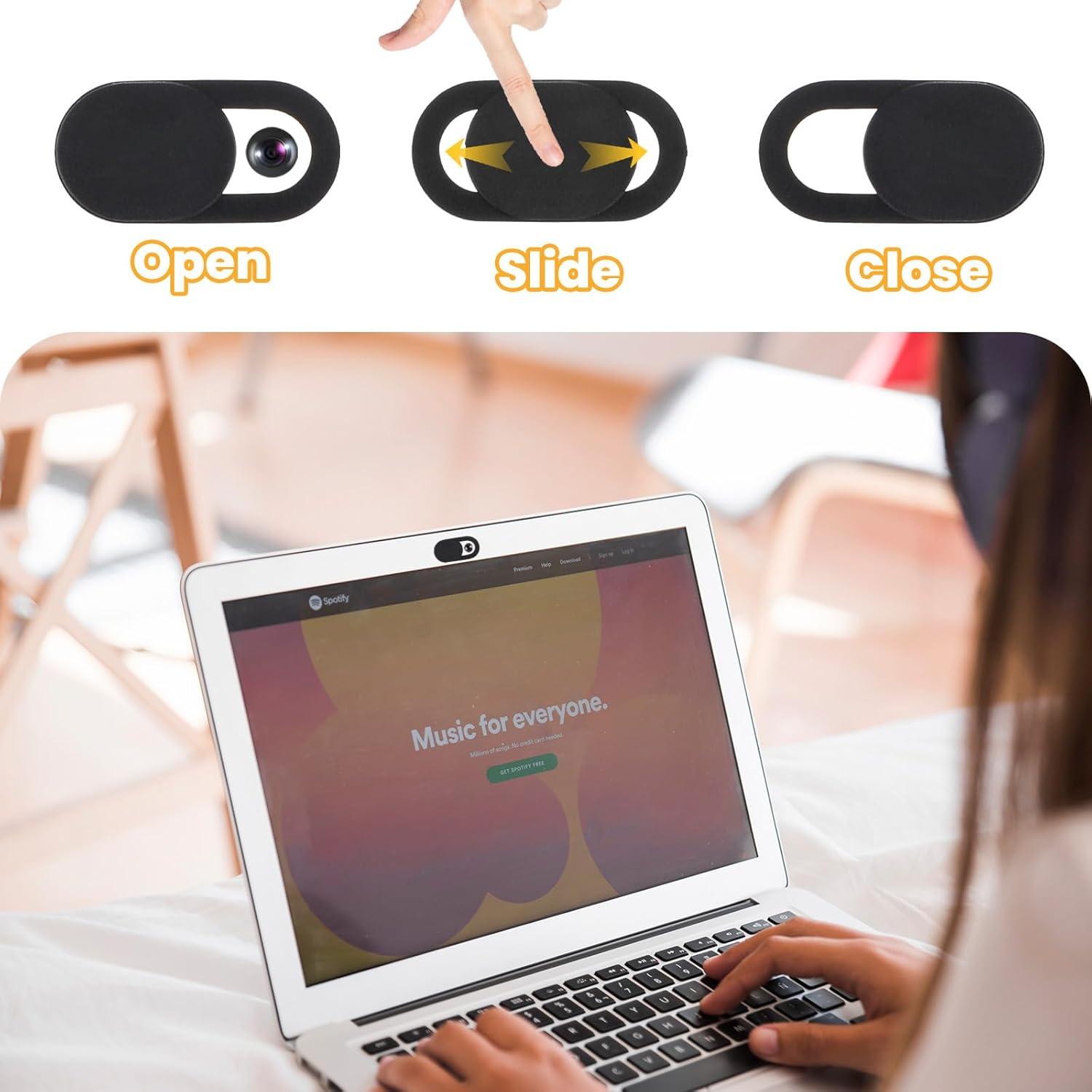 24 Pcs Cubierta de Webcam HJZHII Ultra Fina 1.8x0.9cm