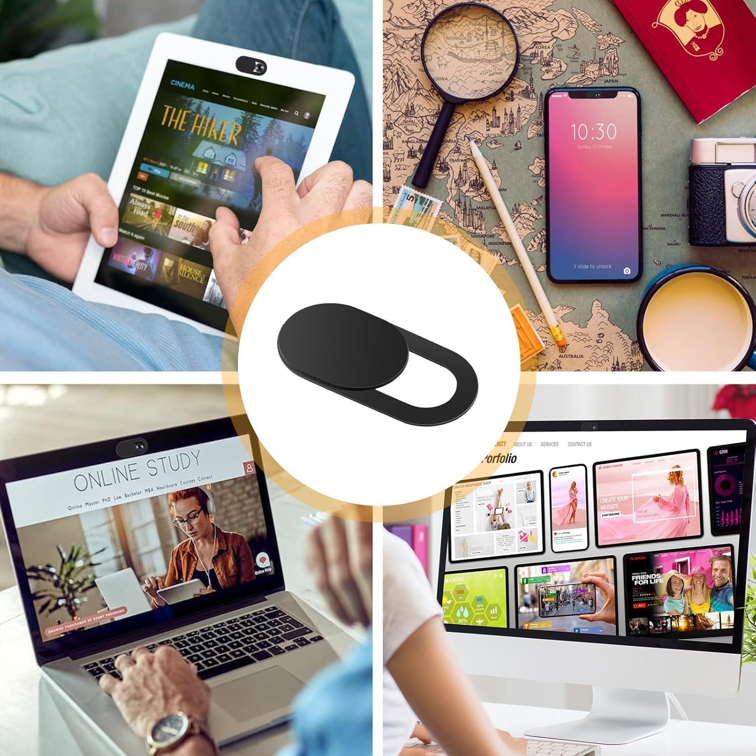 24 Pcs Cubierta de Webcam HJZHII Ultra Fina 1.8x0.9cm