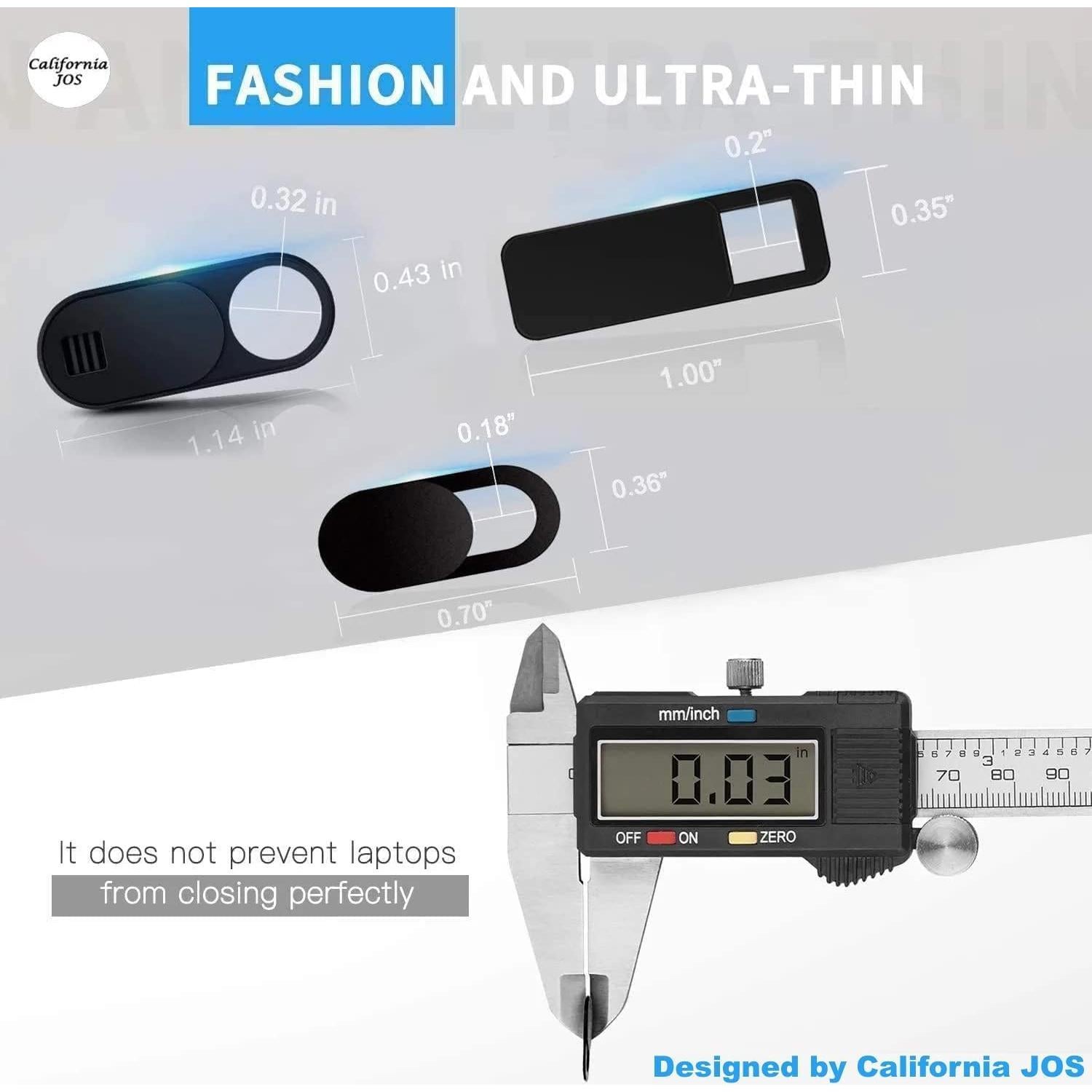 Cubierta de Webcam Deslizante 12 PCS California JOS - Privacidad