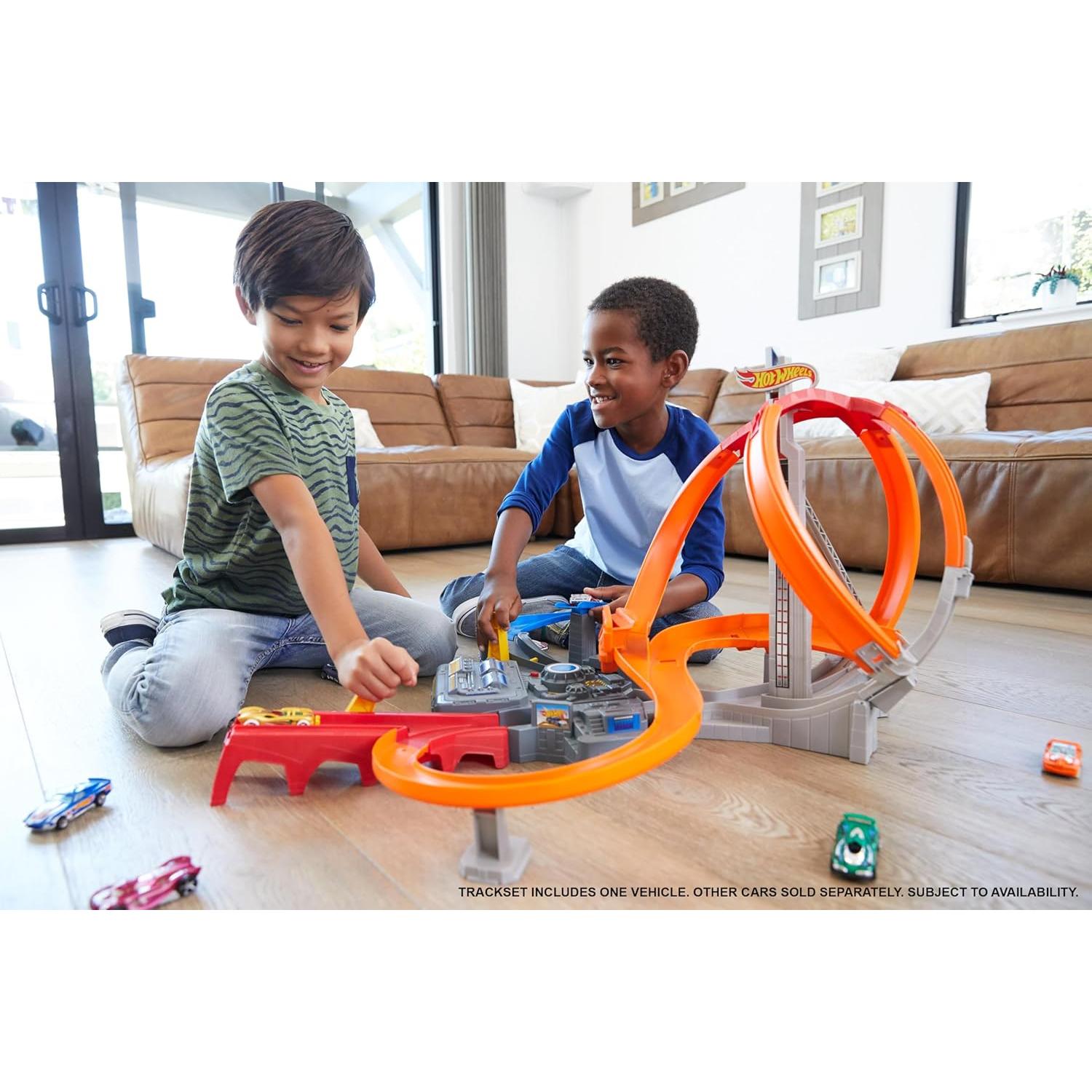 Juego de Pista Hot Wheels Spin Storm con Impulsor Motorizado