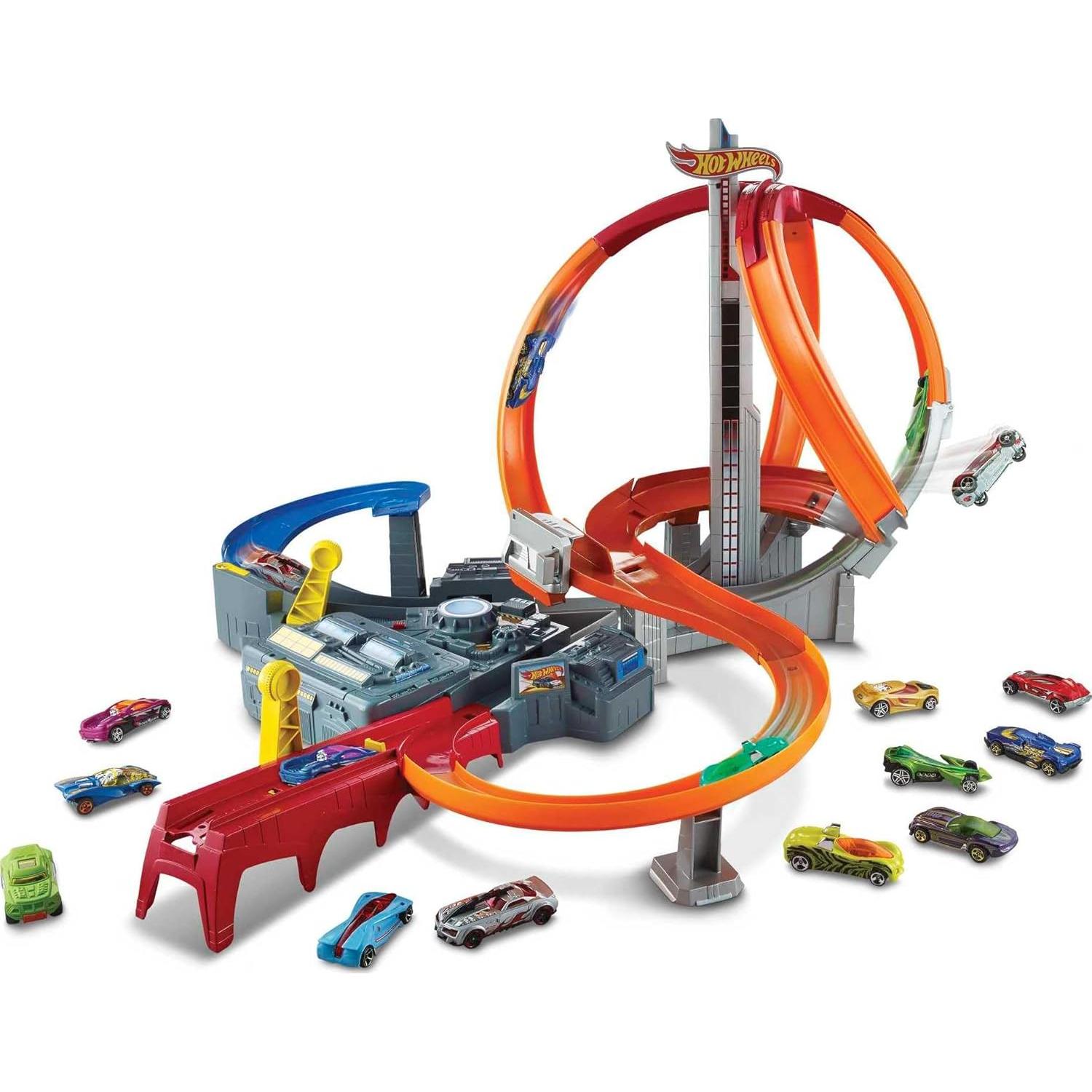 Juego de Pista Hot Wheels Spin Storm con Impulsor Motorizado
