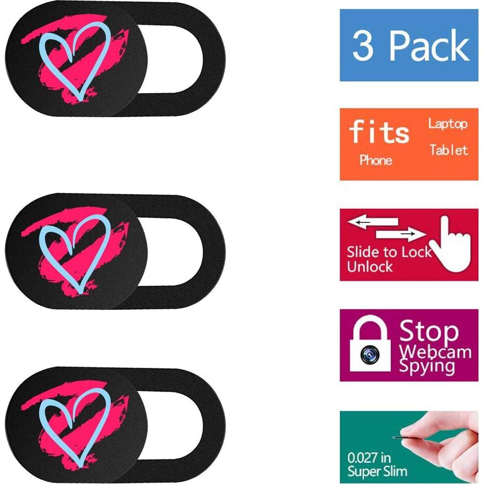 Cubierta de Webcam SIREG SYG0402 - Protección Privacidad 3 Paquete