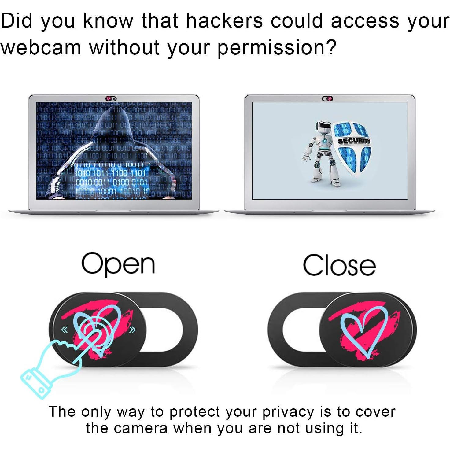 Cubierta de Webcam SIREG SYG0402 - Protección Privacidad 3 Paquete